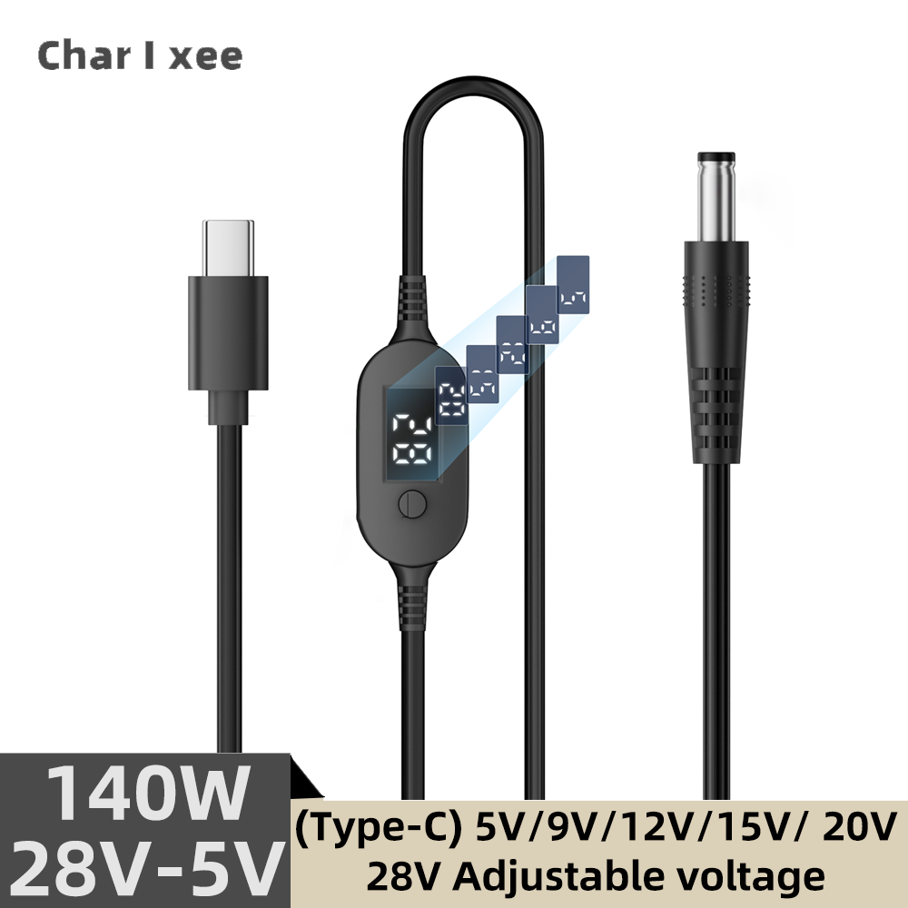 Dc Power Supply Variable - 140W PD USB-C naar DC voedingskabel,