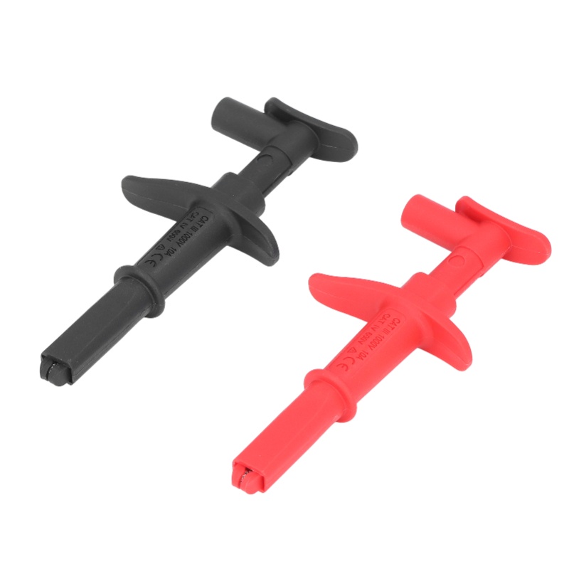 Crocodile Clip Set - 1 paar testhaakclips krokodillenklemmen rood zwart