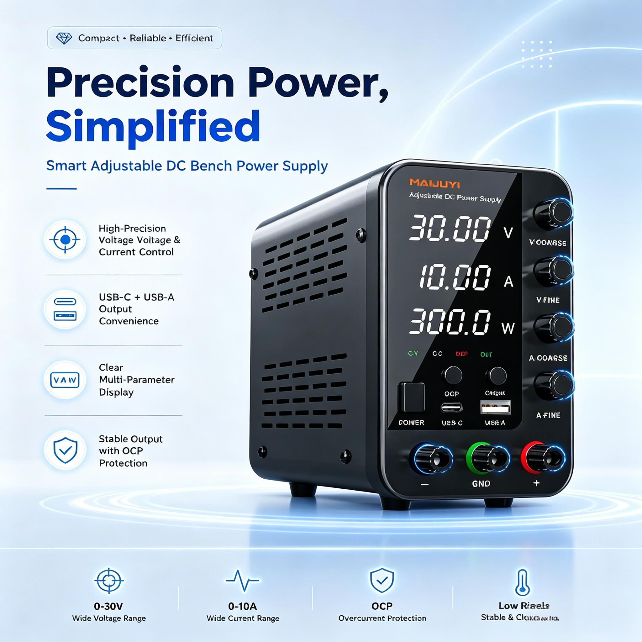 Dc Power Supply Variable - DC-voeding Multi-spec 30V 10A 5A Variabel