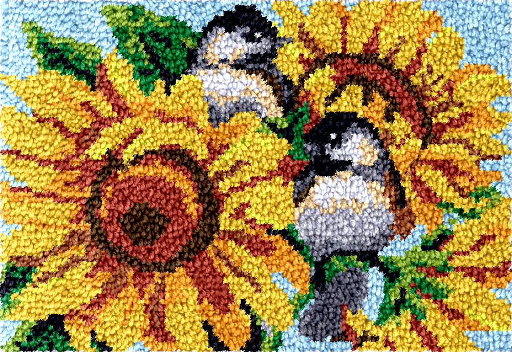 Diy Electronics Watch - Klinkhaak Tapijt Kits vogels en zonnebloemen