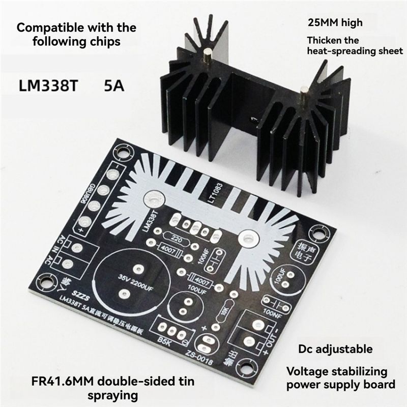 LM338 5A Uitgangsinstelbare li - Diy Electronics Filament recensie en prijs
