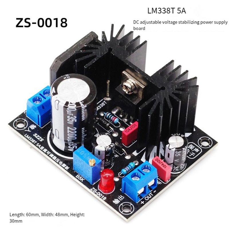 LM338 5A Uitgangsinstelbare li - Diy Electronics Filament recensie en prijs