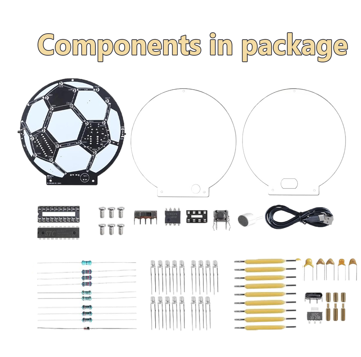 DIY Voetbal LED Soldeerkit Gel - Diy Electronics Filament recensie en prijs